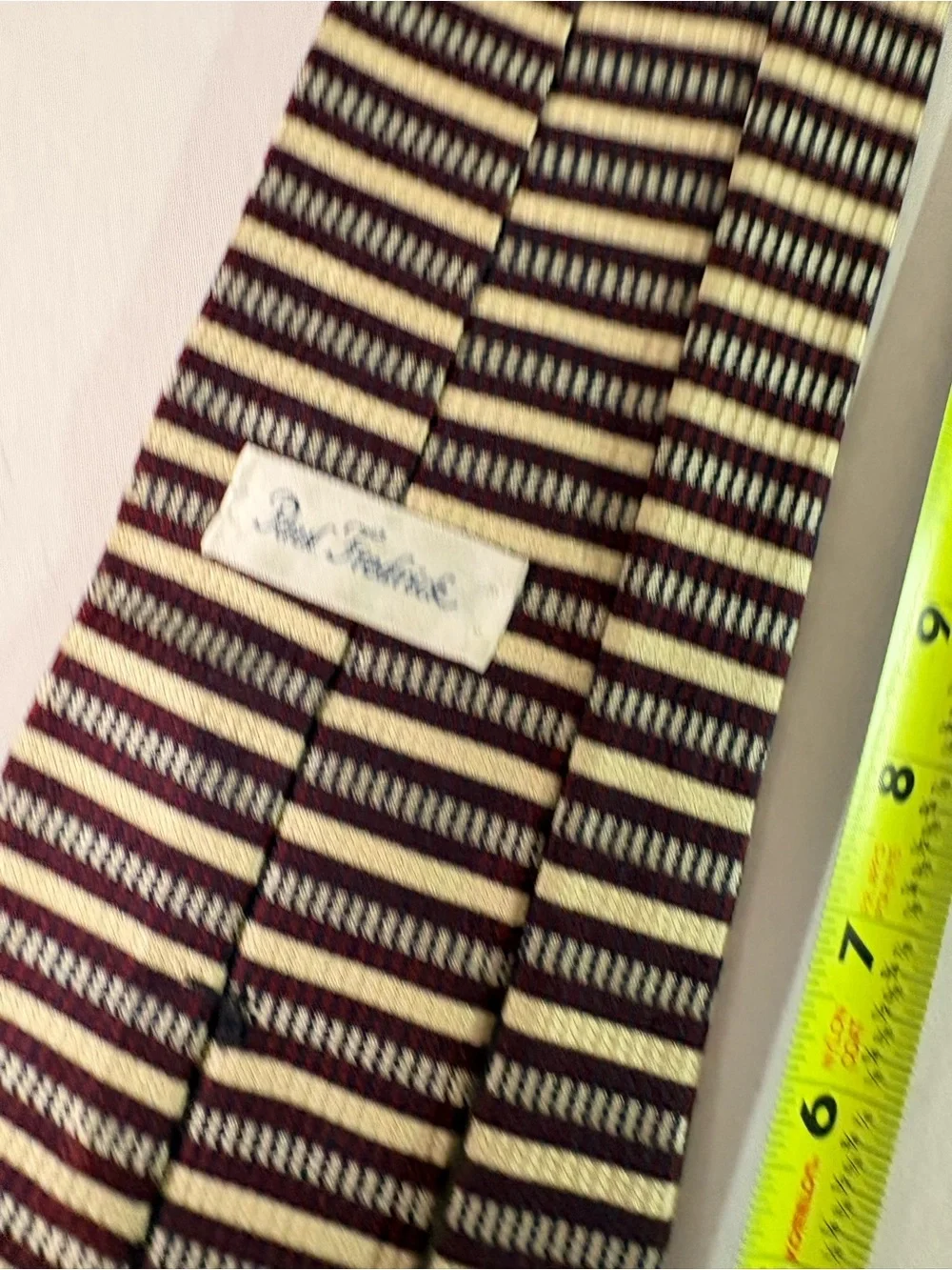 Striped Men's Tie in Brown and Cream — Timeless Office Essential